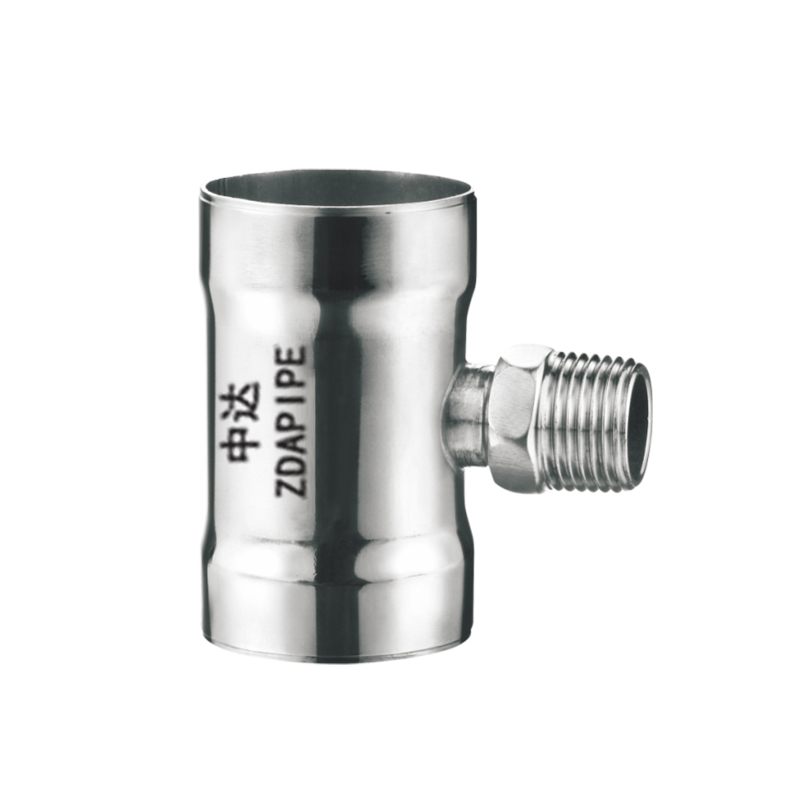 薄壁不銹鋼承插焊管件,承插焊外螺紋轉(zhuǎn)換三通